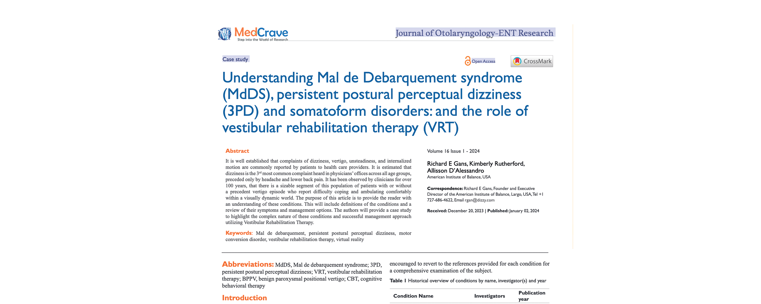 Understanding Mal de Debarquement syndrome (MdDS), persistent postural ...